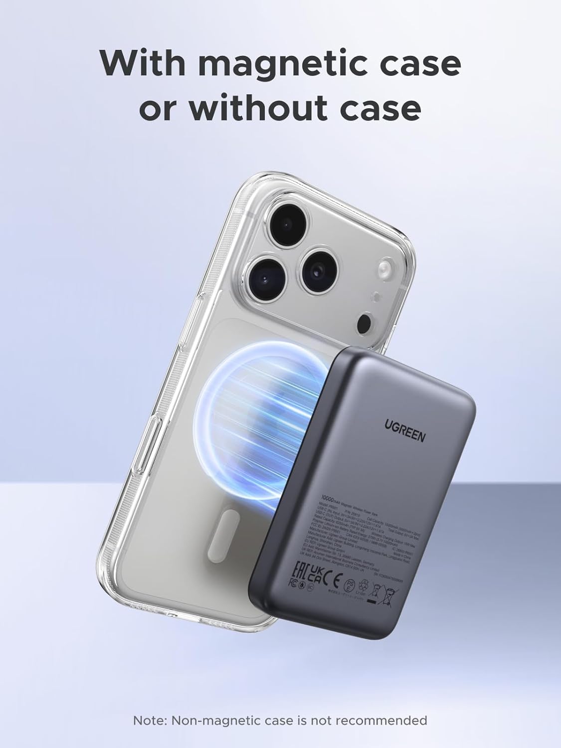 UGREEN MagSafe Power Bank 10000mAh PD 20W • Fast Wireless Charging